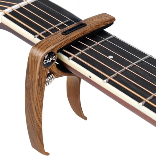 Image of HASTHIP Guitar Capo for Acoustic and Electric Guitar, Alloy Guitar Capo with Silicone Protective Pad for Ukulele, Electric And Acoustic Guitars, Guitar Accessory | Silicone Protective Pad for Ukulele, Guitars, Accessory
