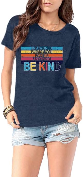 LBP Be Kind Shirt for Women Inspirational Kindness Short Sleeve Positive Sayings Teacher T-Shirt - Image 6