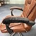 NeColorLife Velvet Office Chair Arm Covers - Removable and Stretchable Armrest Protectors for Desk and Computer Chairs (2Pcs Set, Black)