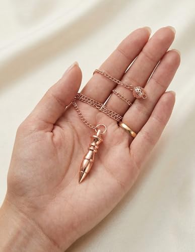 Image of Egyptian Cut Copper Pendulum for Reiki Healing, Dowsing & Chakra Balancing - Uranus Style Divination & Meditation Tool for Energy Cleansing