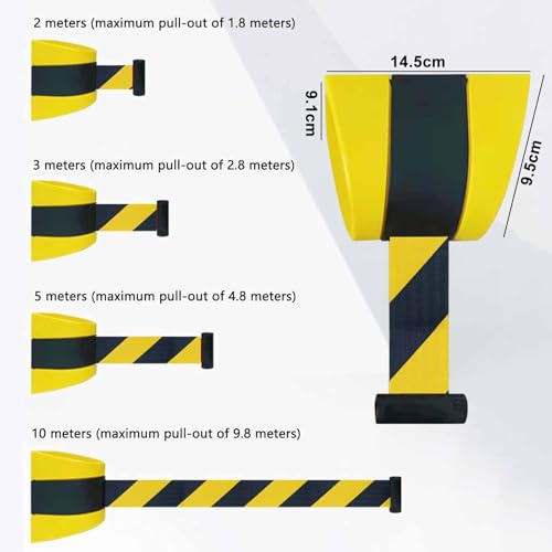 Corde de sécurité rétractable murale avec enrouleur automatique robuste