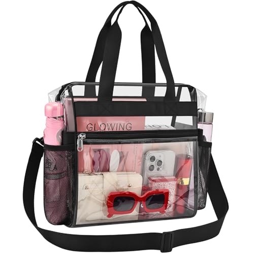 Image of Busiuw Clear Bag for Stadium Events Stadium Approved Clear Tote Bag 12x12x6