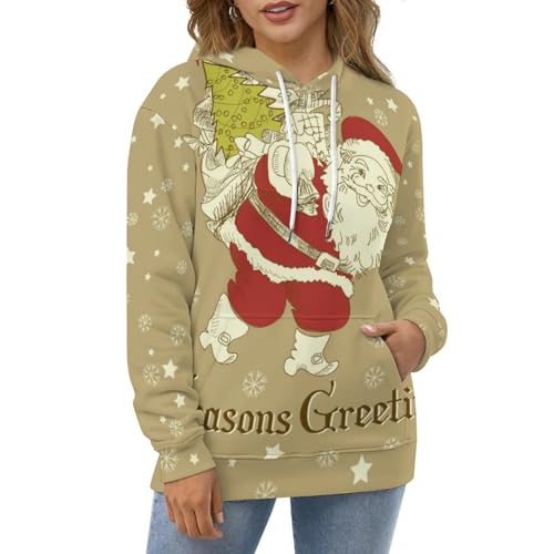 Sweat à capuche Noël flocon de neige pull mixte UMENG S - 5