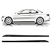 BENBENXIONG Adesivi per minigonne Laterali per Auto Decalcomanie per Strisce in Vinile, per BMW Serie 4 F32 F33 F36 Gran Coupe 420 428i 435i, Adesivo per Gonna a Strisce Laterali   Nero Carbone