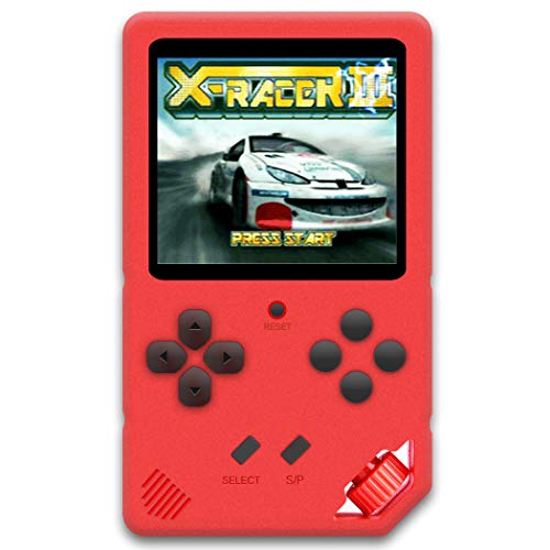 ZHISHAN Portable Handheld Game Console for Kids Adults with Built in 220 HD 16Bit Classic Video Games Player System 3.0" Display Perfect for Holiday Birthday Christmas Gift (Red)