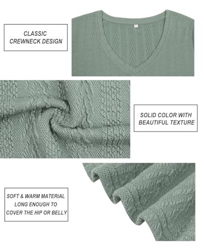 Image of CARCOS Plus Size Tops for Women Long Sleeve Raglan V Neck T Shirts Tunic Fall Blouse Xl-5Xl 14W -28W