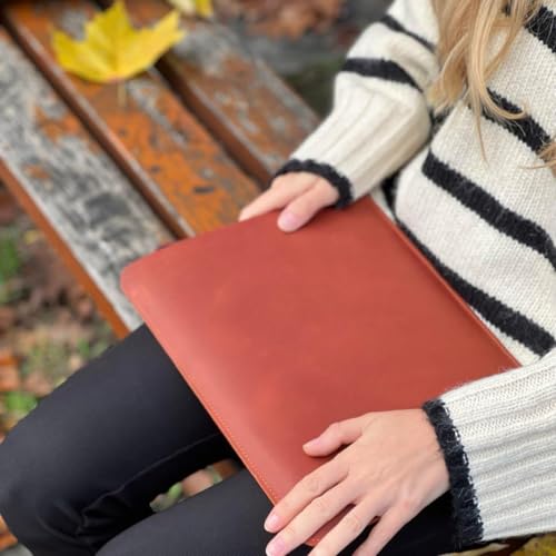 Funda para MacBook Neo 13 pulg cuero natural vintage miniatura 6