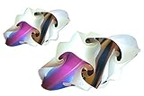 COLORI: Bianco, Nero e Viola Set Coppia di Lampade comodini design colorate viola nero SENSITIVE 25x13 cm Abatjour da appoggio vintage Abat jour paralumi moderni camera da letto