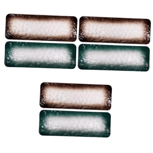 ABOOFAN 3 Juegos Plato De Sushi De Cerámica Tapete Para Sushi Tapete De Sushi Lámina Kit Para Hacer Sushi Rodillo De Sushi Kit De Sushi Fabricante De Sushi Platos Para Servir 2 Piezas * 3