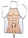 eSmart Sexy Naked Man Woman Couple 3D Apron Willy Boob Super Hero Party Apron Cosplay Lover Dress (Man)