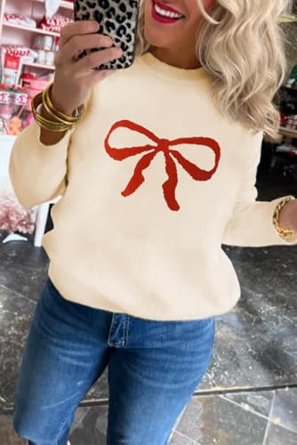 Image of LEMAFER Women 2026 Merry Christmas Round Neck Sequin Letters Sweater Casual Solid Slogan Long Sleeve Pullover Sweatshirt Tops