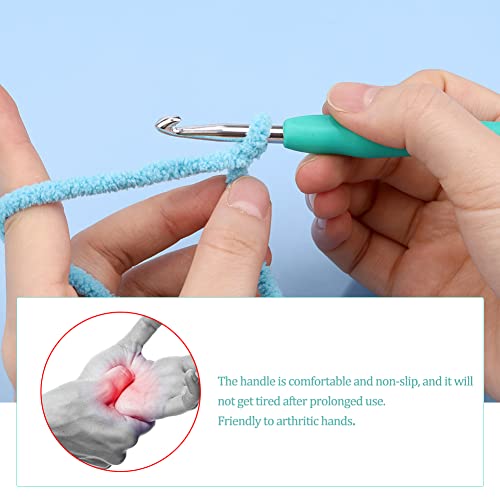 image for QMNNMA 5.5 mm Crochet Hook, Ergonomic Handle for Arthritic Hands, Extr