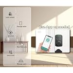 Keyless Entry Door Lock | APP Available But Not Required | Work with Gateway, Alexa and Google As | IP65 Waterproof | Deadbolt Smart Locks for Front Door | Auto Lock - Image 3