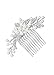 Sunshinesmile Rhinestone Wedding Bridal Hair Comb Pearl Flower Hair Jewelry Crystal Headpiece