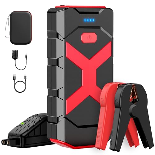 POWKEY Starthilfe Powerbank,2000A Auto Starthilfe 12V für Jump Starter für 8.0L Benzin/6.0L Diesel...