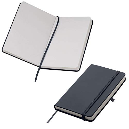 Notizbuch / DIN A6 / 160 S. / blanko / samtweiches PU Hardcover / Farbe: schwarz