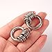 Casvort 2PCS Hypoallergenic Fashionable Clasp Ear Weights for Ear Lobes Silver 4mm 5g 316 Stainless Steel Small Hoop Ear Hangers Gauges Plugs and Tunnels Piercing Body Jewelry
