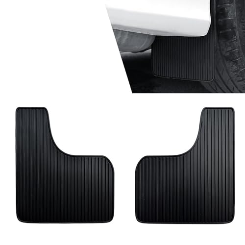 Qurbuns 2 PCS Car Mud Flaps, Flexible Splash & Scratch-Resistant Mudguard, Anti-Collision Front and Rear Splash Guard, Universal for Cars SUVs Trucks (Black)