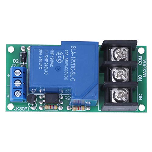 Garosa 2pcs 1-Way Time Relay Module with Optocoupler Isolation 30A Relay Expansion Module Low Level Trigger with Optocoupler Isolation 12VDC 80mA