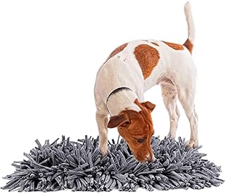 Snuffle Mat for Dogs- Feeding Mat for Dogs (12" x 18") - Grey Feeding Mat - Encourages Natural Foraging Skills - Easy to Fill - Durable and Machine Washable - Perfect for Any Breed (gray)