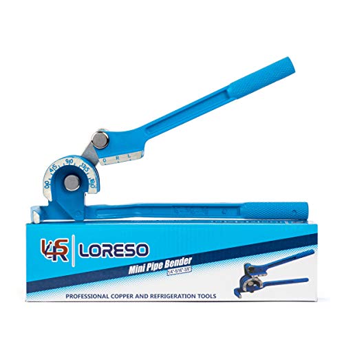 LORESO Tube Bender, Tubing Bender 0-180 Degrees Pipe Bender - 3 In 1 Copper Bender for 1/4
