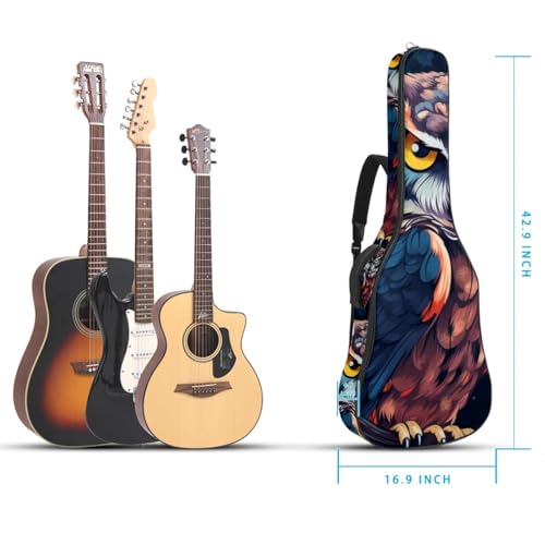 JRHEJTFZ Housse pour guitare acoustique de 1,9 cm d’épaisseur – Imperméable – Durable et élégant – Motif chouette, Multicolore 4., 42.9×16.9×4.7 in, Motif imprimé tendance - Les Beatles, Paul McCartney, John Lennon, RIngo Starr, George Harrison JRHEJTFZ Housse pour guitare acoustique de 1,9 cm d'épaisseur - Imperméable - Durable et élégant - Motif chouette, Multicolore 4., 42.9x16.9x4.7 in, Motif imprimé tendance – Image 6