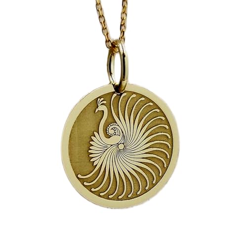 Bijoux paon 28 mm : le cadeau idéal en argent sterling plaqué or