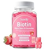 Black Seed Oil Gummies with Biotin 10,000mcg for Immune Support, Healthy Hair&Skin&Nails for Women a