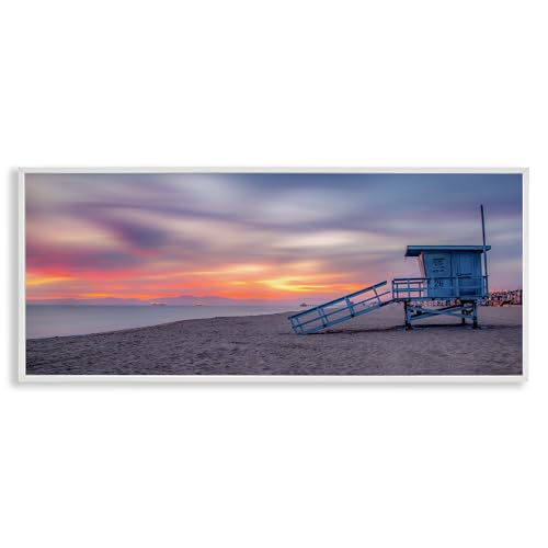 'Beach Hut Sunset Horizon'| Framed Giclee Art