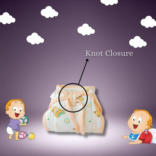 Image of LITTLE BOO Baby Cotton Cloth Nappies for Newborn,Reusable /Washable Diapers,Langot /U Shaped Double Layer Padded Extra Soft Nappy for Boy and Girl Unisex Babies (Pack of 5),(0-6 Months),Multicolor