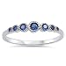 Women's Round Blue Simulated Sapphire Cute Ring New 925 Sterling Silver Band Size 8 (RNG15117-8)