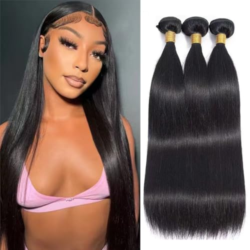 Brazilian Virgin Human Hair Bundles 14-18 Inch Black