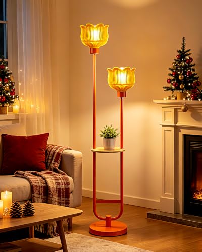 Image of Lightdot Globe Floor Lamp with LED Bulbs Included, Dimmable Floor Lamps,Unique Modern Standing Tall Lamp for Bedroom Living Room /Sofa Beside /Corner Decor-Gold