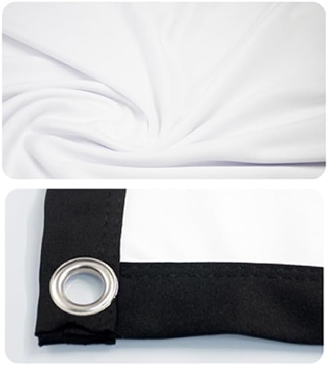 【エレガントで実用的♪】折りたたみ式プロジェクターミルクシルクソフトカーテン60インチ。