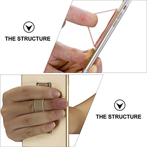 VILLCASE Suporte de Dedo Elástico de 4 Unidades para Suporte de Alça de Telefone Celular para Tablet