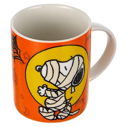 Excelsa Peanuts Taza Mug Halloween, Porcelana, Naranja