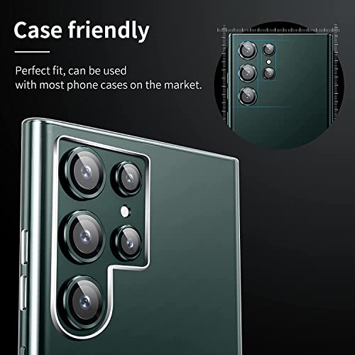 Image of for Samsung Galaxy S22 Ultra 5G Camera Lens Protector [Pack Of 5] Aluminum Alloy Lens Ring Cover Perfect Fit for Samsung Galaxy S22 Ultra (Green)