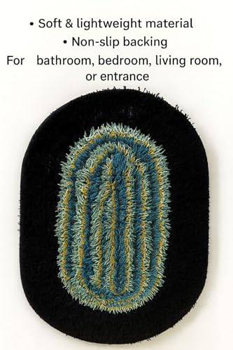 Image of AAZEEM Oval Braided Entryway Rug, Farmhouse Kitchen and Floor Mat for Indoor /Outdoor Use, Door Mat with Anti-Slip Pads for High Traffic Areas, Rug Without | Multicolor|Pack of 5|