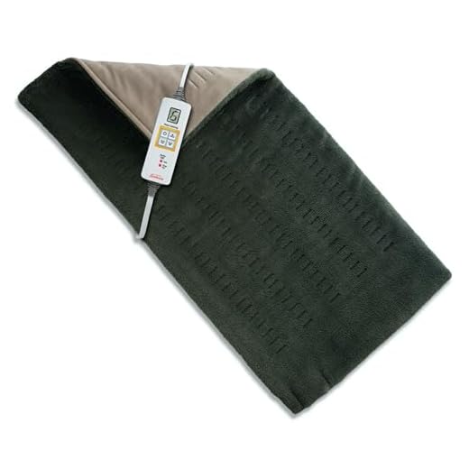 Sunbeam Heating Pad for Back, Neck, and Shoulder Pain Relief with Auto Shut Off and 6 Heat Settings, Extra Large 12 x 24", Green