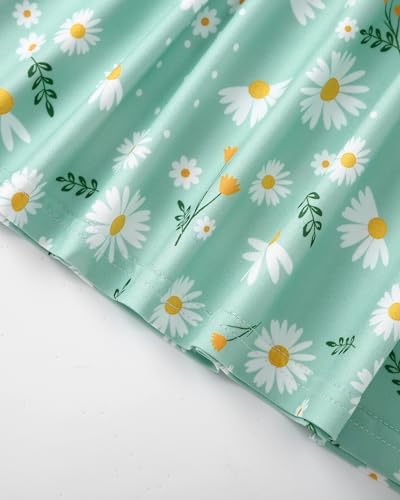 YALLET 18 24 Months Baby Dress Halter Print Sleeveless Floral Dresses Backless with Bow Toddler Holiday Outfits for Valentine\'s Day Easter Play Birthday Casual Family Photos(Mint Green,18-24 Months)
