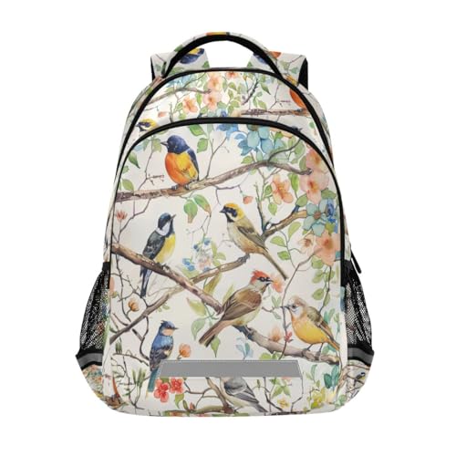 Sac à dos oiseaux et fleurs fini le mal au dos avec les livres