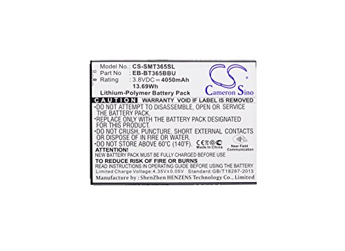 Batterie haute capacité CameronSion 4050 mAh pour tablettes Samsung Tab Active 8.0 et SM-T395