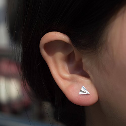 Boucles d'oreilles avion argent 925 Helen de Lete cadeau idéal - 6