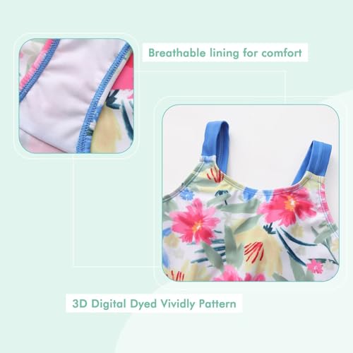 Image of Girls One Piece Swimsuits Halter Bathing Suits Summer Swimwear 3-16 Years