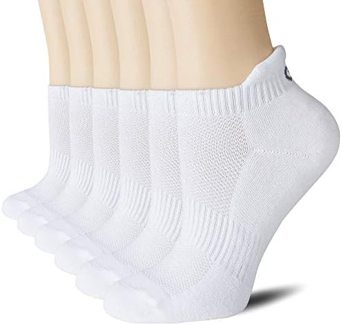 CS CELERSPORT 6 Pairs Ankle Athletic Running Socks Low Cut Sports Tab Socks for Men and Women