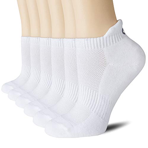 CS CELERSPORT 6 Pairs Ankle Athletic Running Socks Low Cut Sports Tab Socks for Men and Women