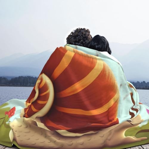 Couverture escargot plaid micro polaire chaud léger lit et canapé