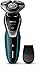 Produktbild Philips Shaver Series 5000 - Afeitadora (Máquina de afeitar de rotación, SH50, 2 año(s), Negro, Verde, Plata, LED, Batería)