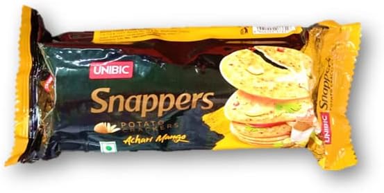 Unibic Snappers Potato Crackers - Achari Mango 75g | Unique