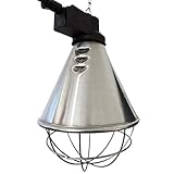 Alu-Schirm ø 21 cm Koll Living Infrarot-Wärmestrahlgerät 150W mit / ohne Leuchtmittel , Kückenlampe, Schweinelampe (5,0 m Kabel - kein Sparschalter)